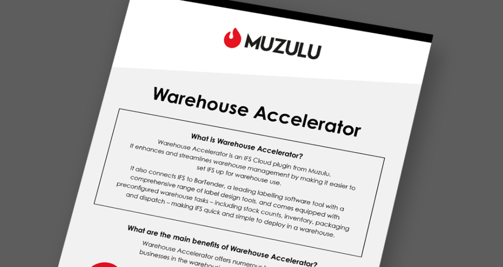 Warehouse Accelerator datasheet